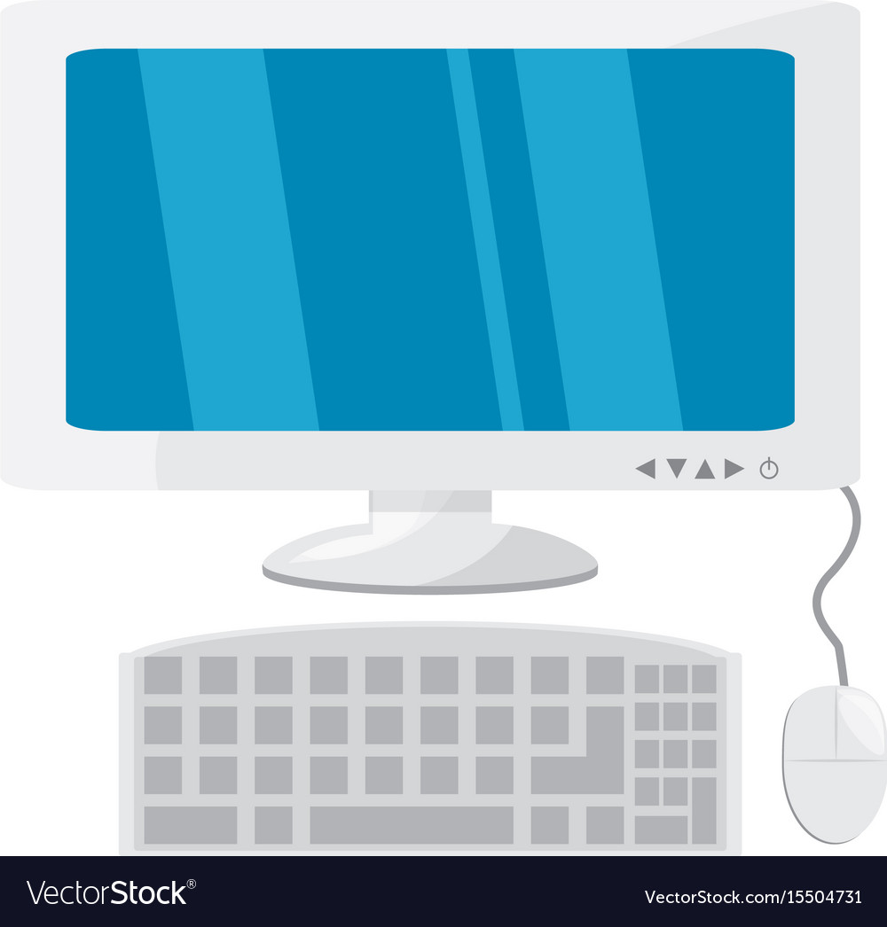 Isolated pc computer Royalty Free Vector Image