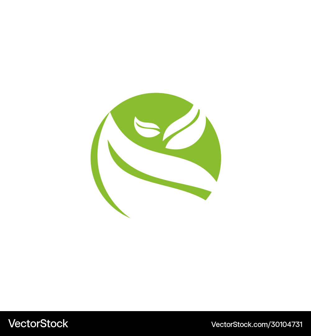 Leaf icon logo design template Royalty Free Vector Image
