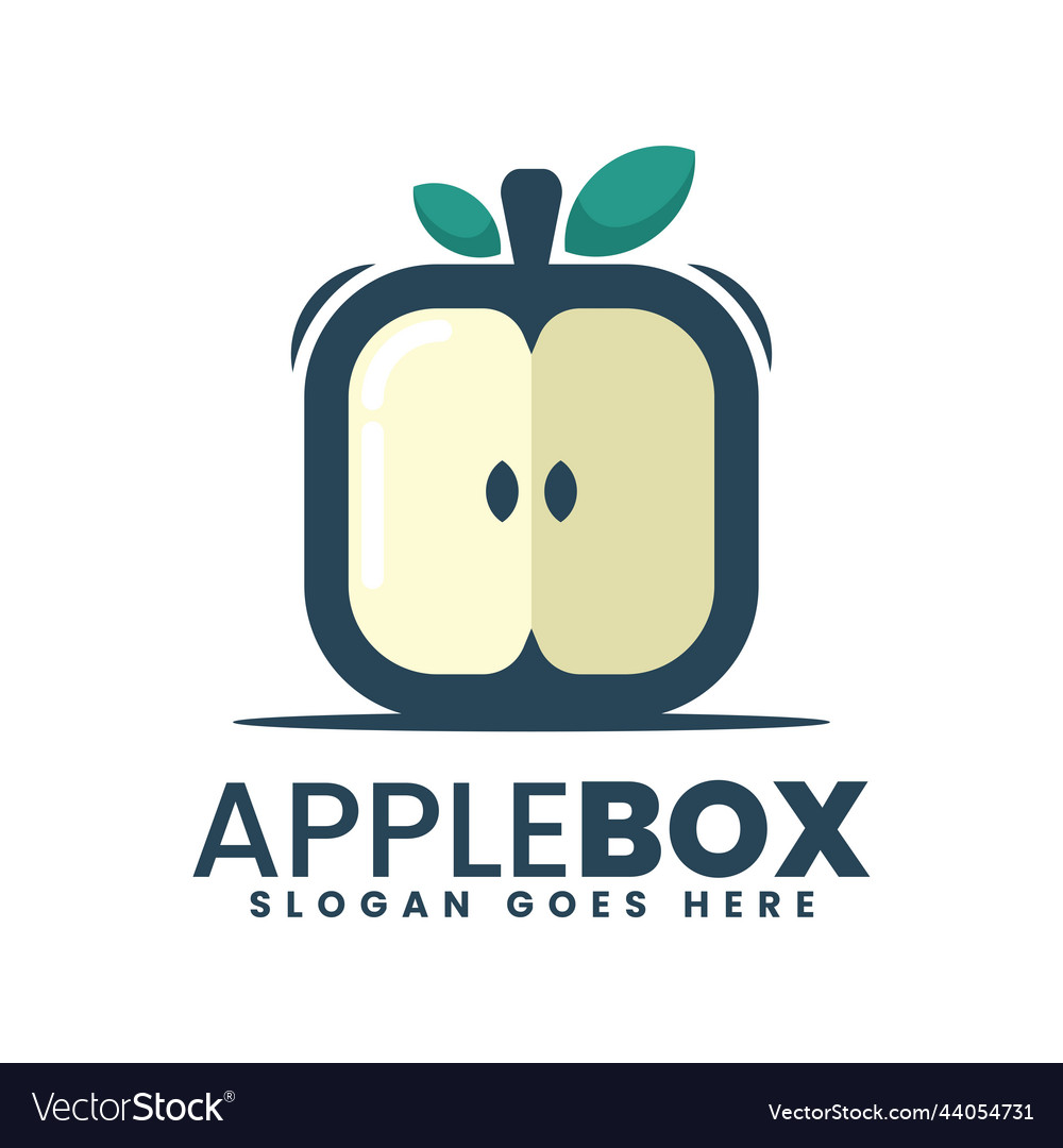 Logo apple box simple mascot style