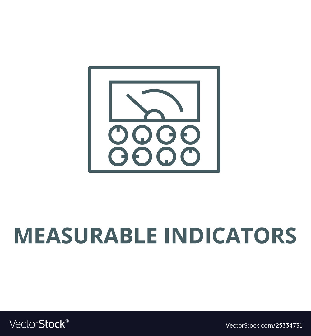 Measurable indicatorsgauge line icon