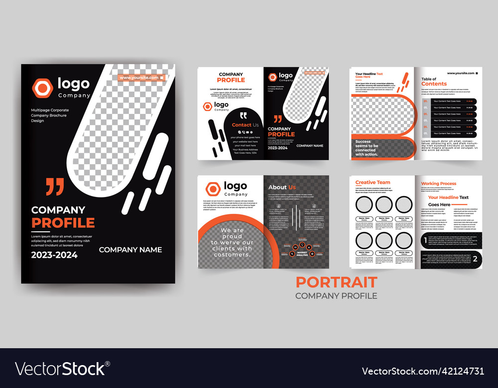 Minimal company profile template layout design Vector Image