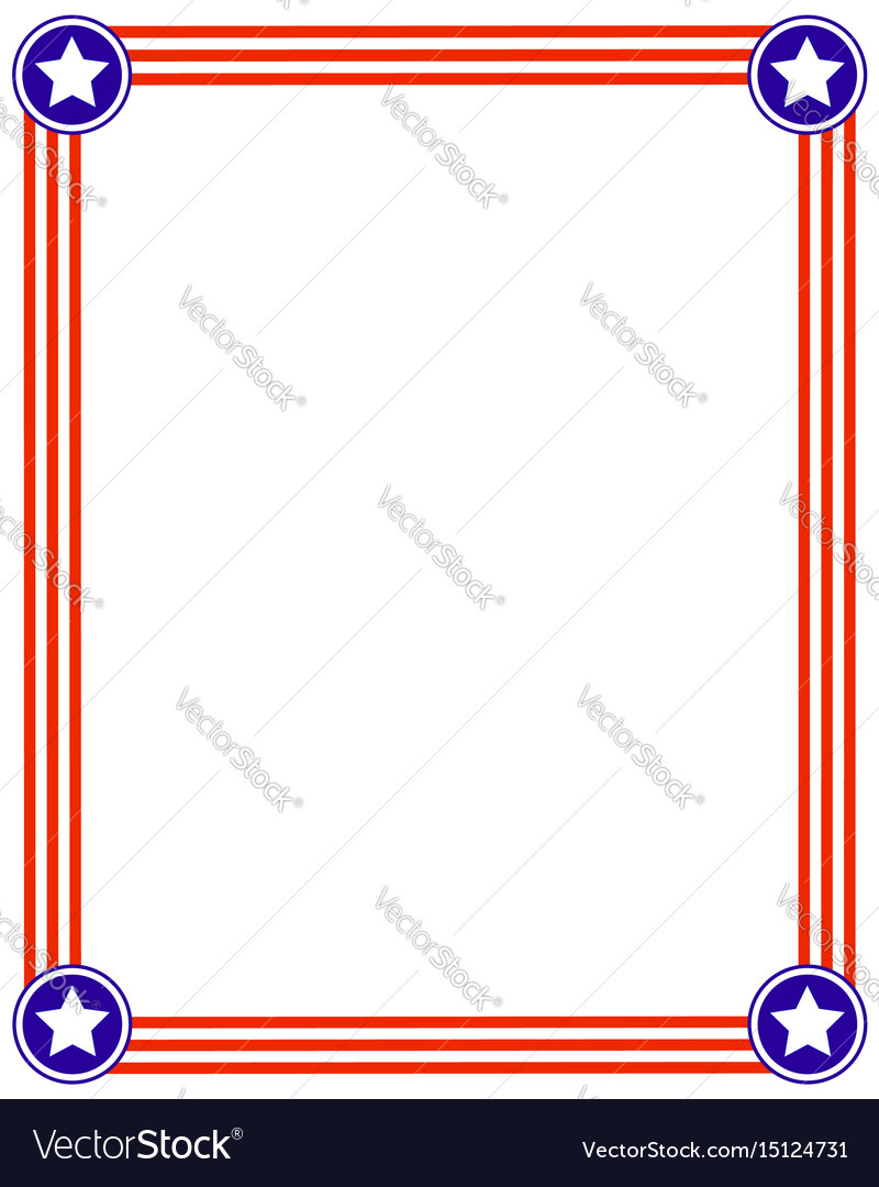 Patriotic frame with usa flag Royalty Free Vector Image