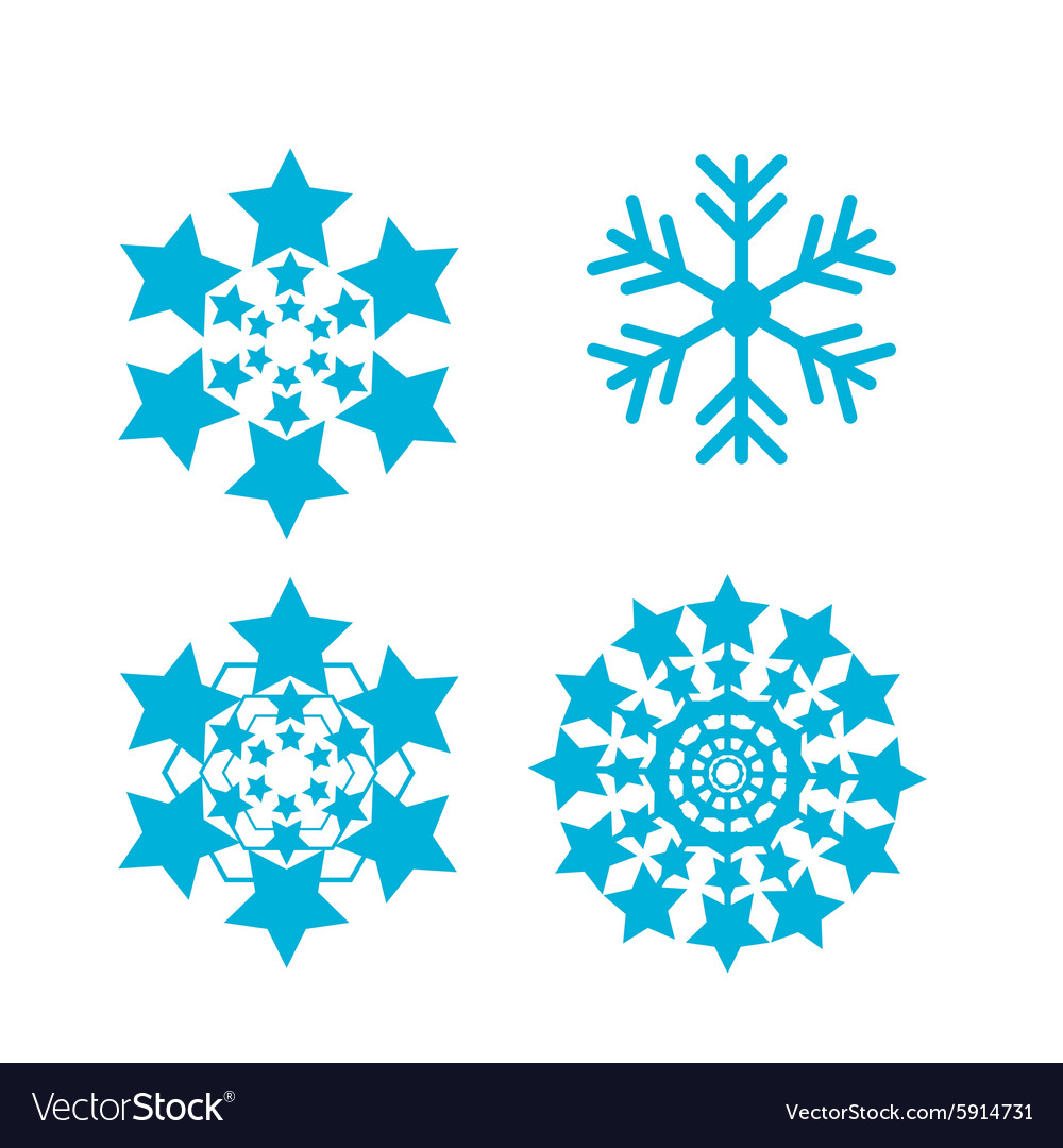 Snowflakes set snow flake icon