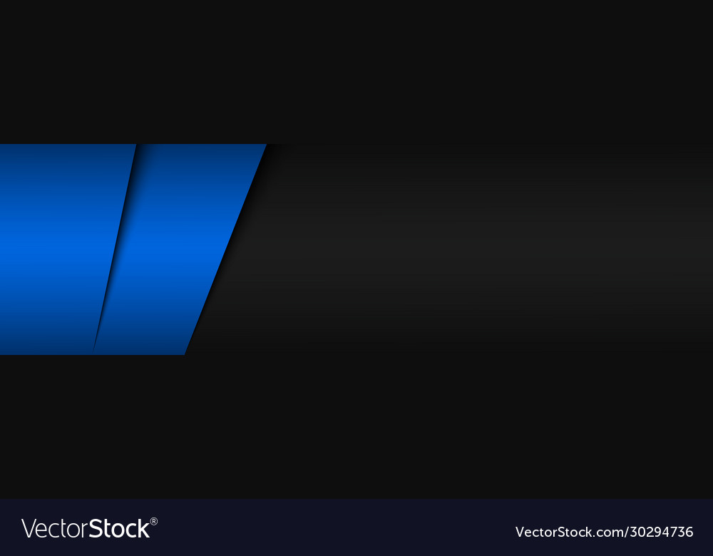 Black and blue material design banner