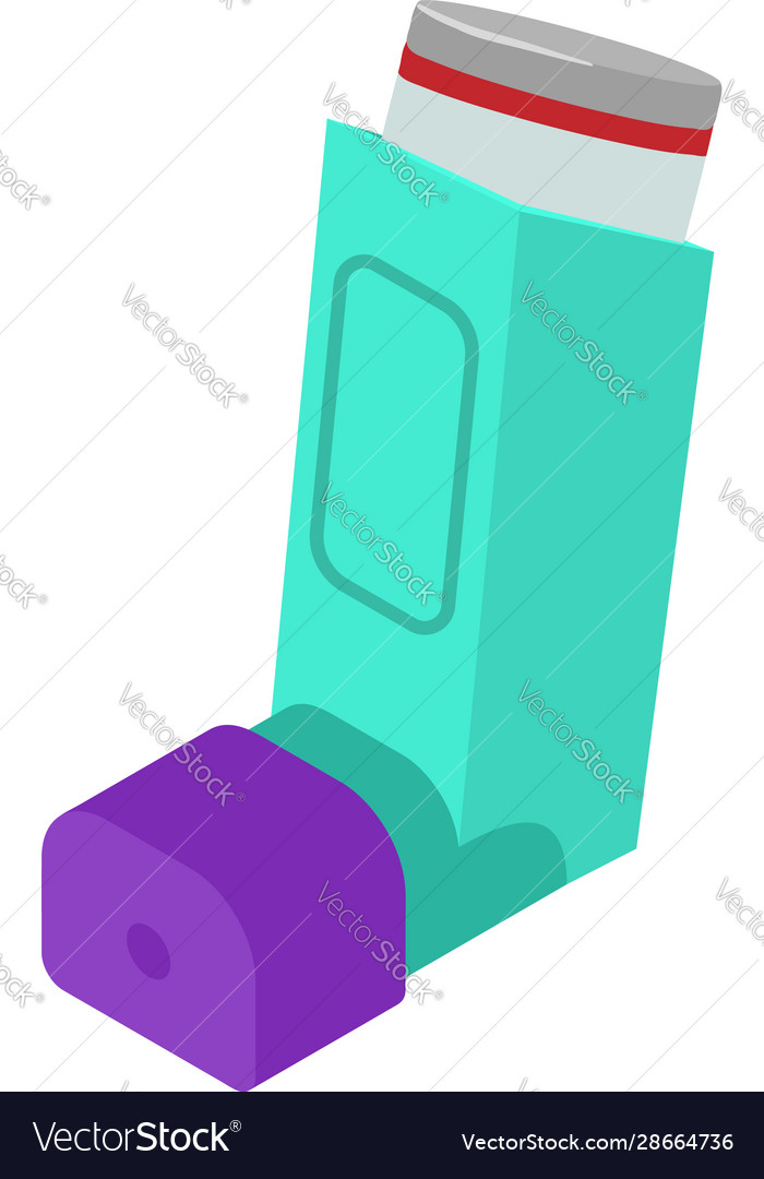 Breath inhaler icon isometric style Royalty Free Vector