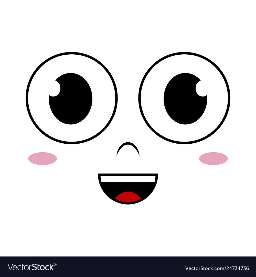 Cute expression face Royalty Free Vector Image