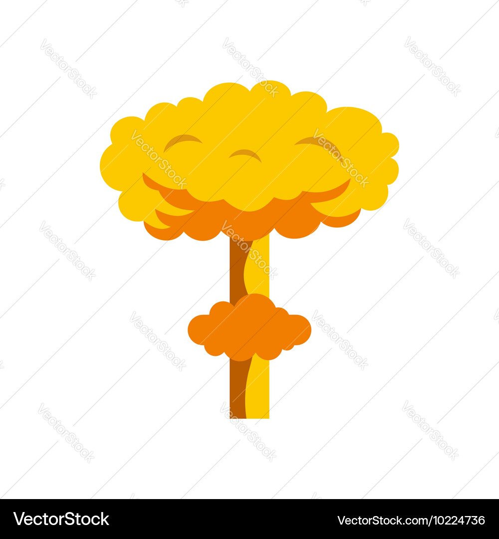 Explosion icon flat style Royalty Free Vector Image