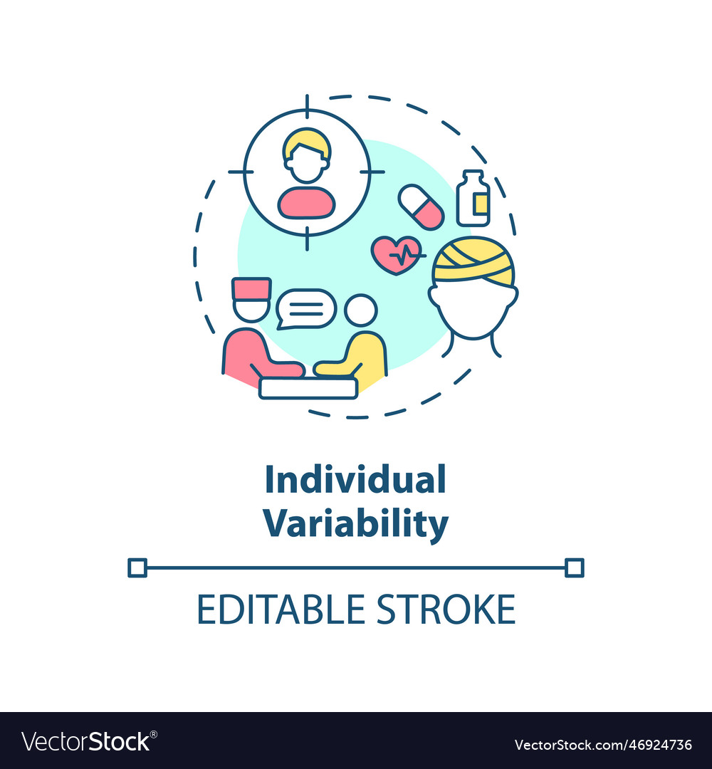 Individual variability concept icon