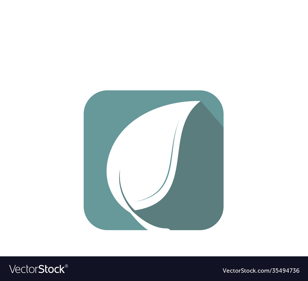 Leaf app mobile icon logo design template Vector Image
