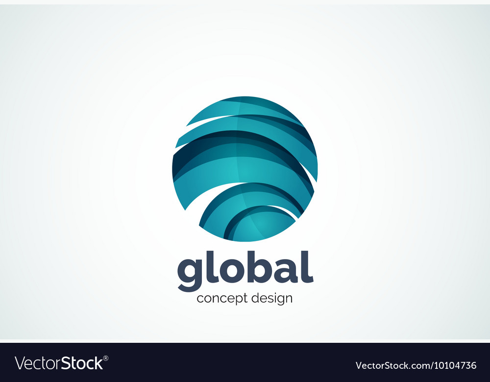 Sphere logo template global or world concept