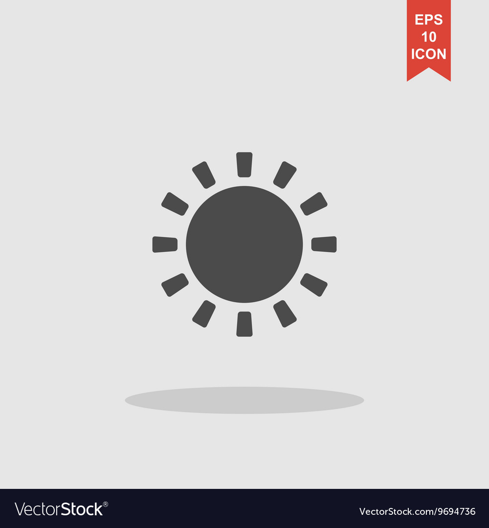 Sun icon flat design style eps 10