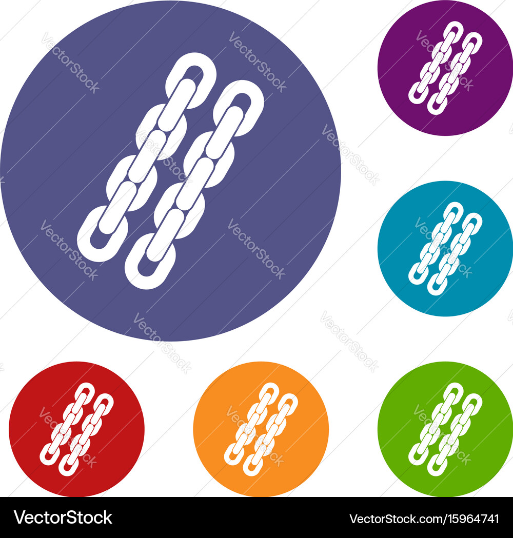Chains icons set Royalty Free Vector Image - VectorStock