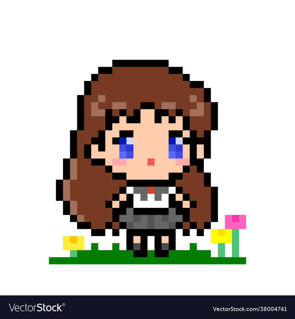 Cute anime Mädchen Pixel Bild