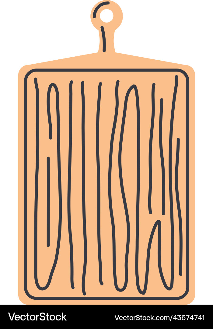 Cutting board kitchen icon Royalty Free Vector Image