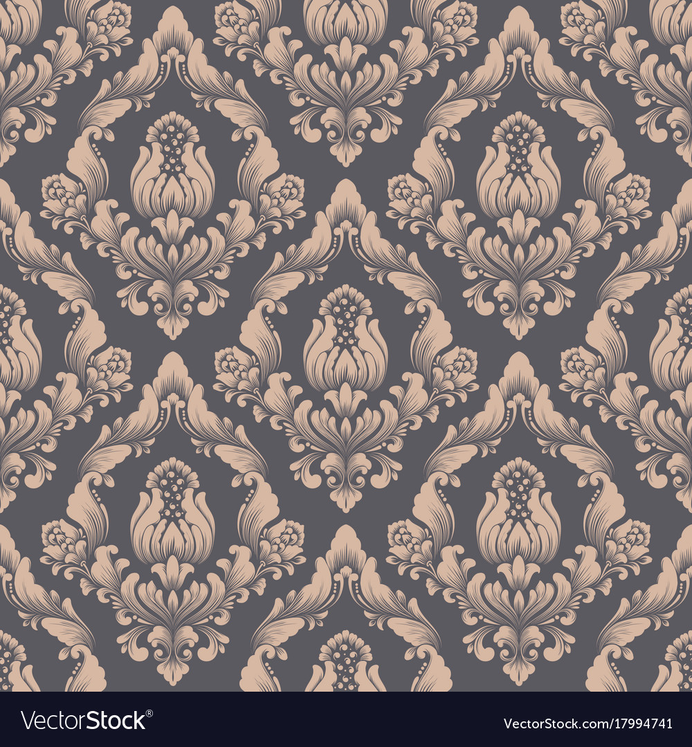 Damask seamless pattern background