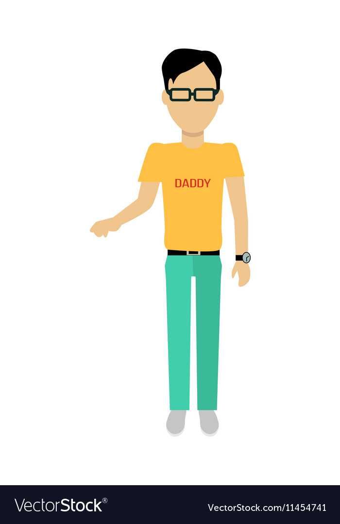 Father character template Royalty Free Vector Image