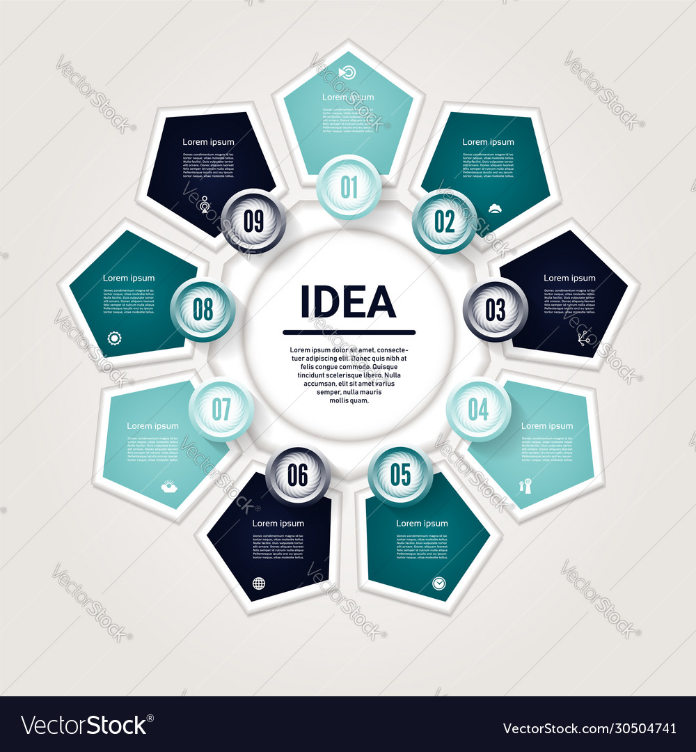 Infographic template for diagram graph