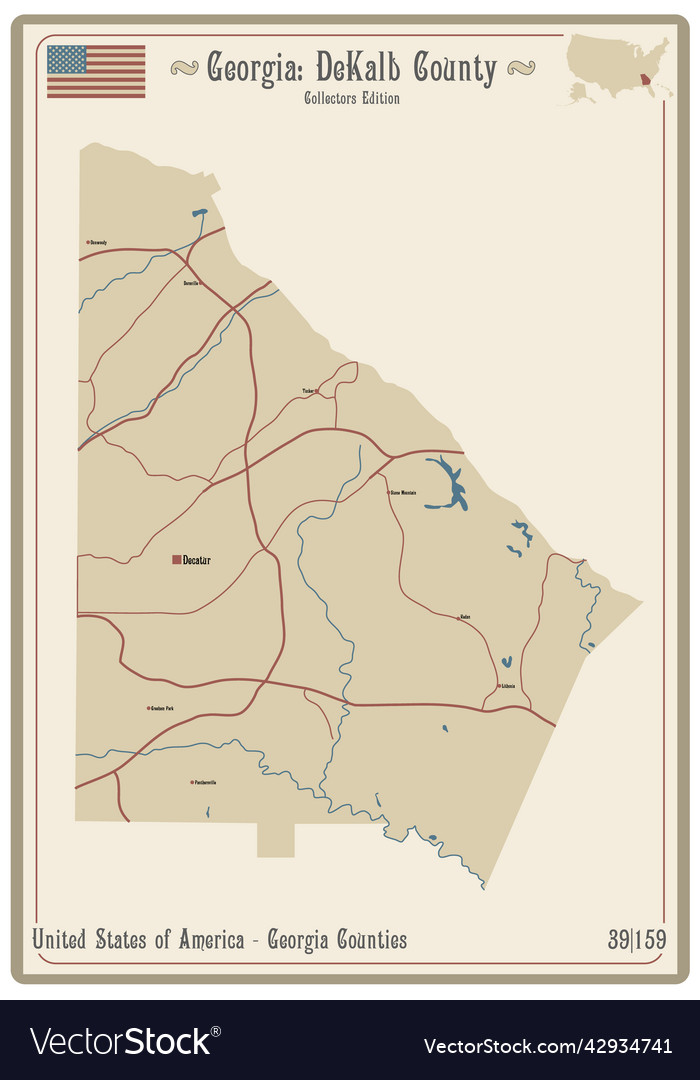 Map of dekalb county in georgia