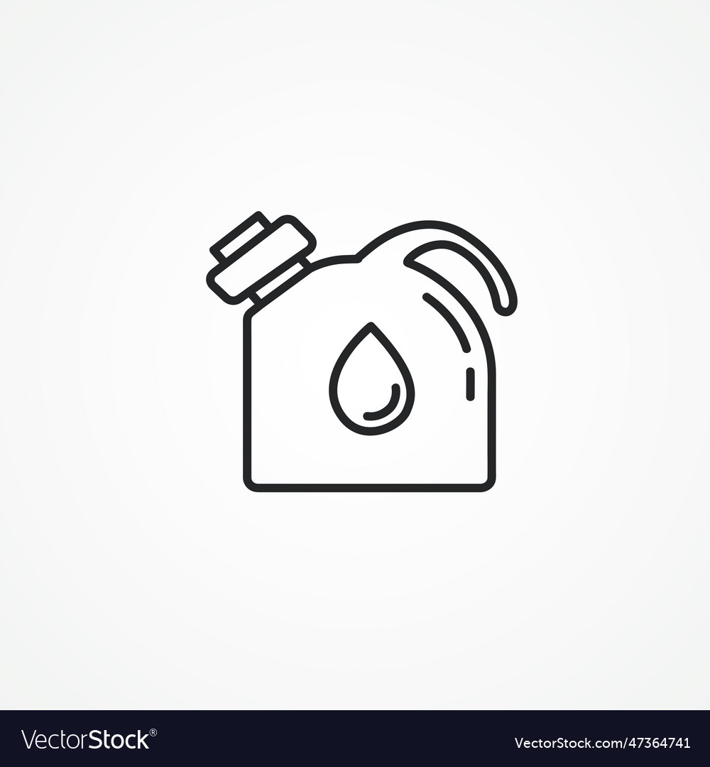 Petrol canister line icon jerrycan