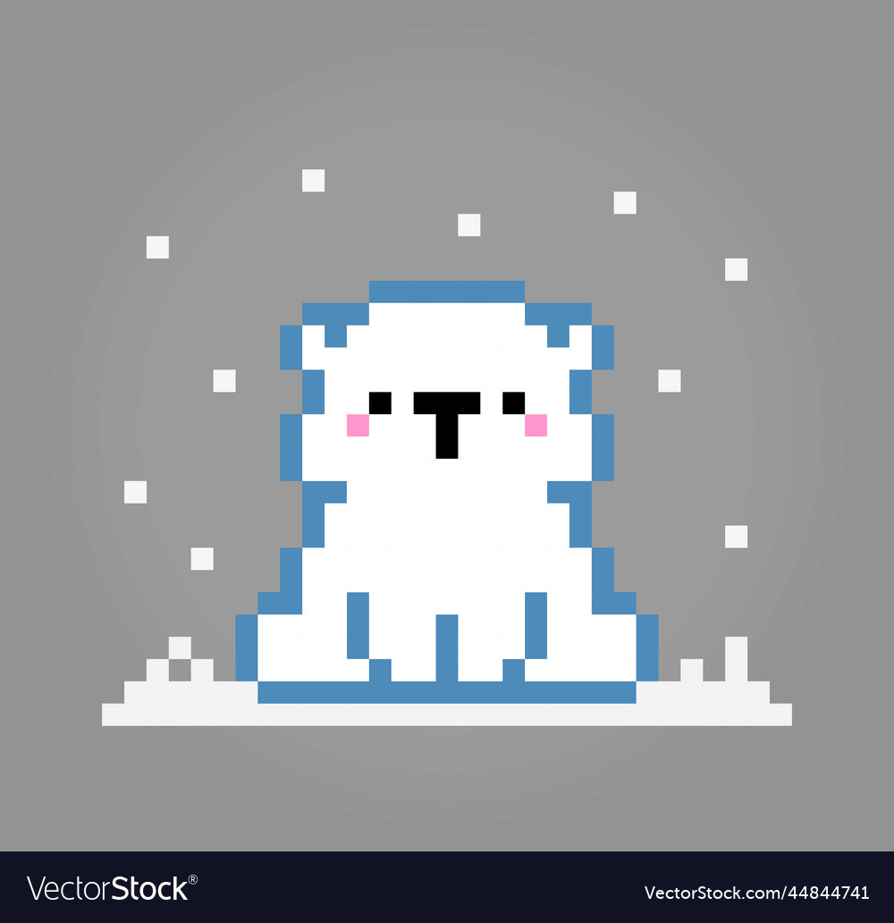 Pixel Art Polar Bear | asoundsunlimited.com