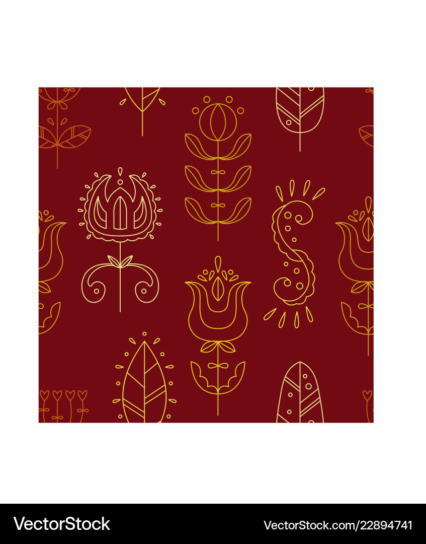 Seamless pattern in scandinavian Royalty Free Vector Image