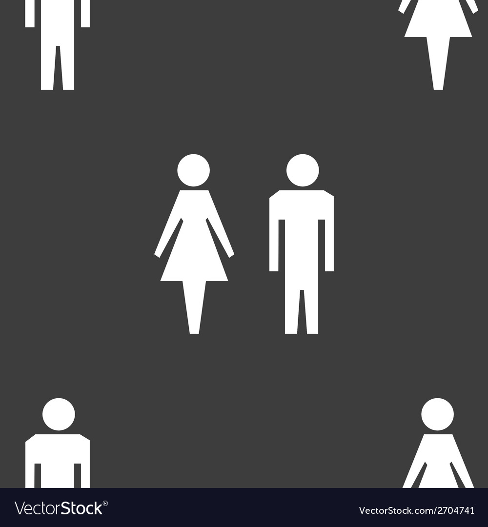 Suluet men women web icon flat design seamless