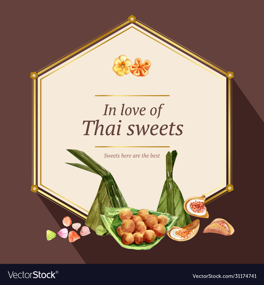 Thai sweet wreath design with thai crispy pancake