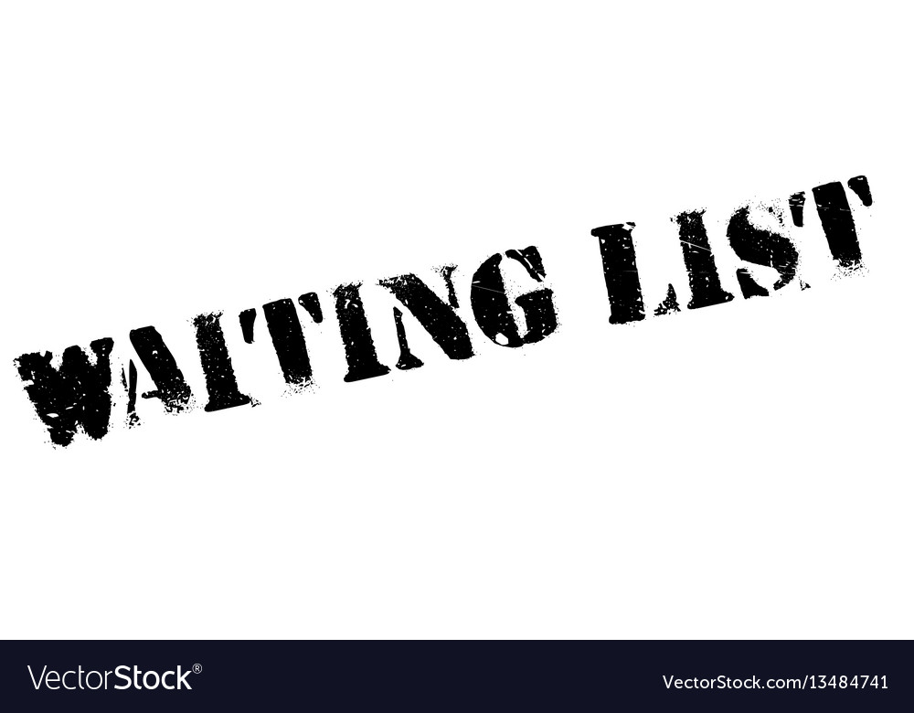 Waiting list rubber stamp Royalty Free Vector Image