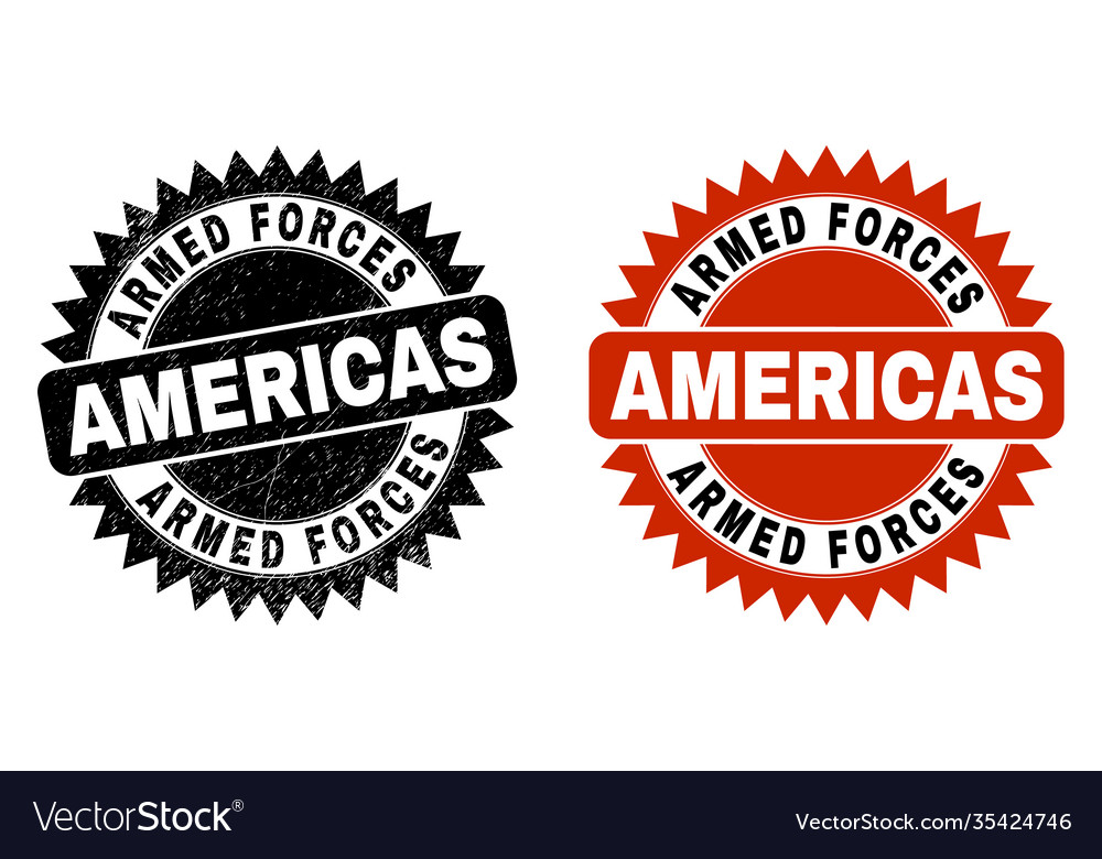 armed-forces-americas-black-rosette-seal-with-vector-image