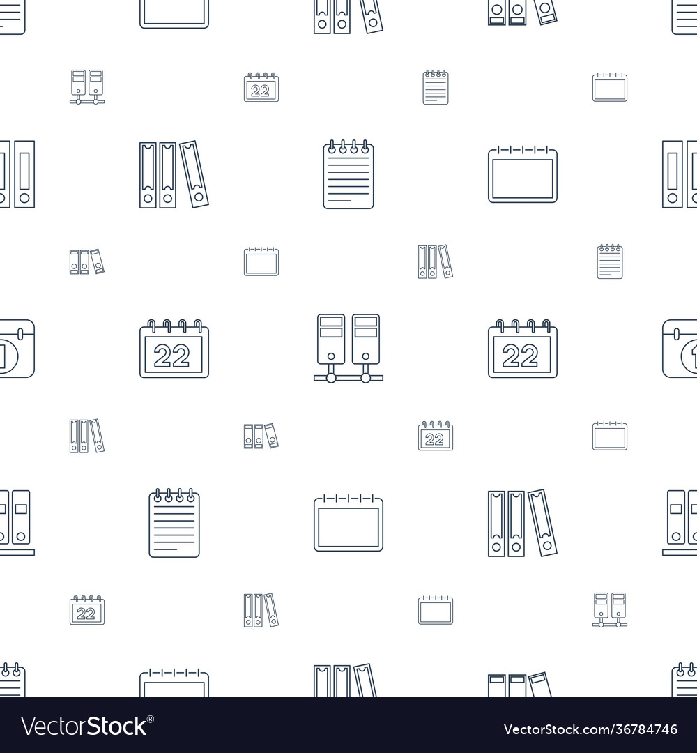 Binder icons pattern seamless white background