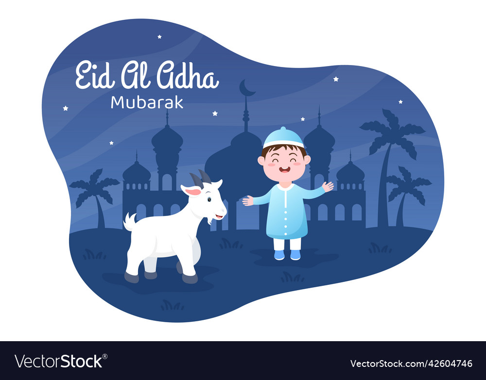 Eid al adha background cartoon