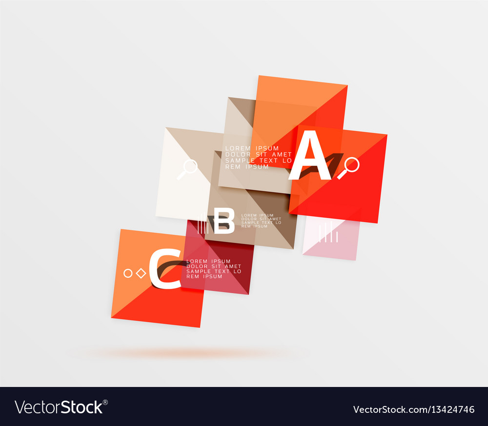 Glossy squares with text abstract geometric vector image Glossy squares with text abstract geometric