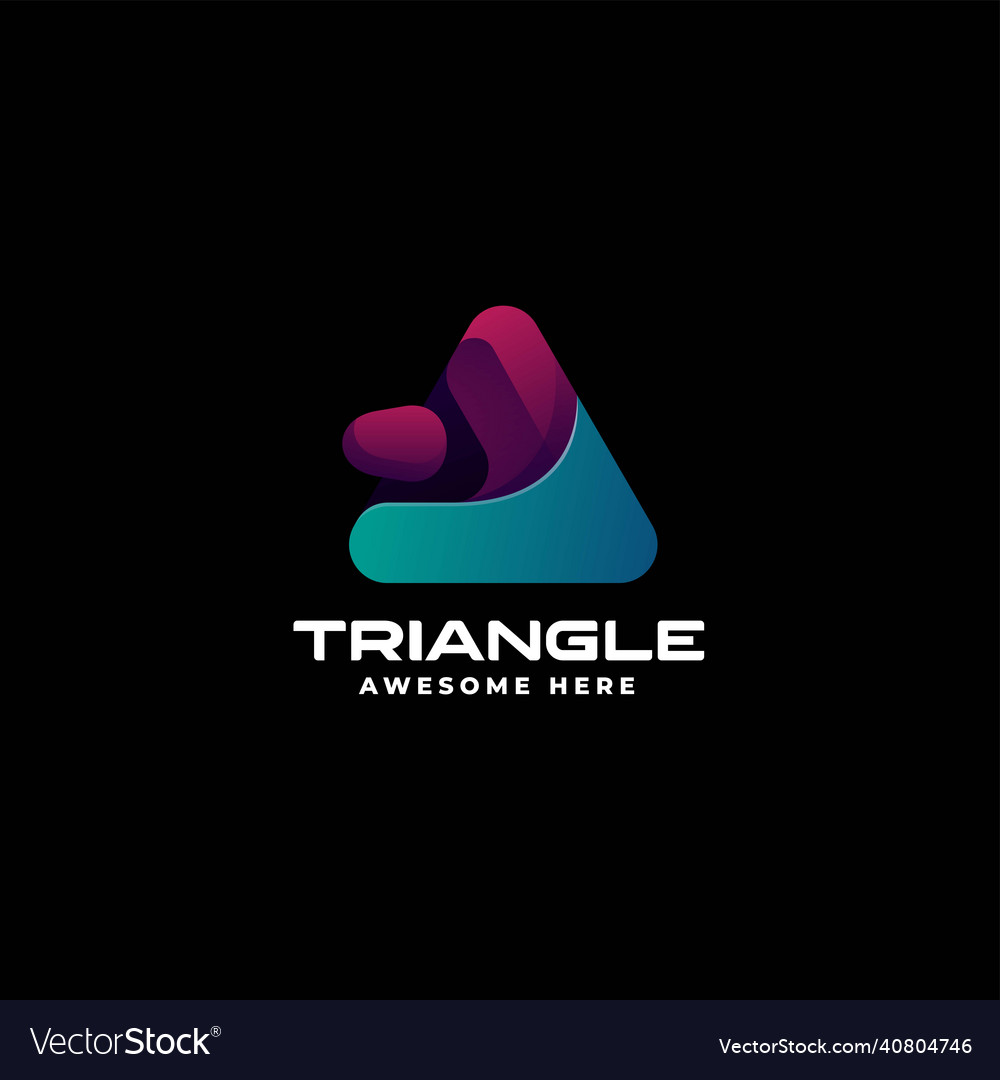 Logo triangle gradient colorful style