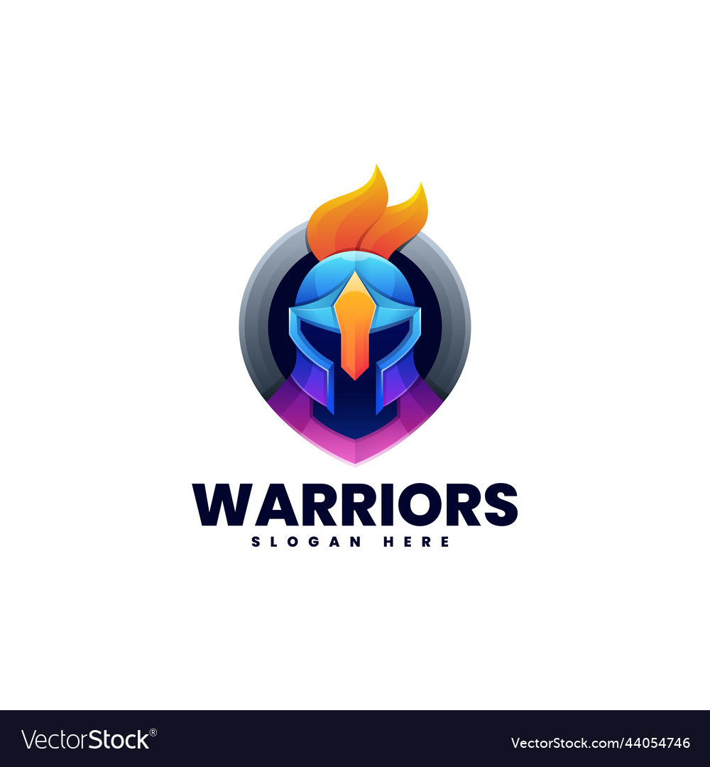 Logo warrior gradient colorful style