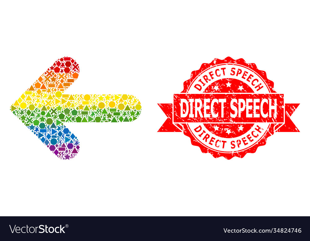 Textured direct speech stamp and spectrum