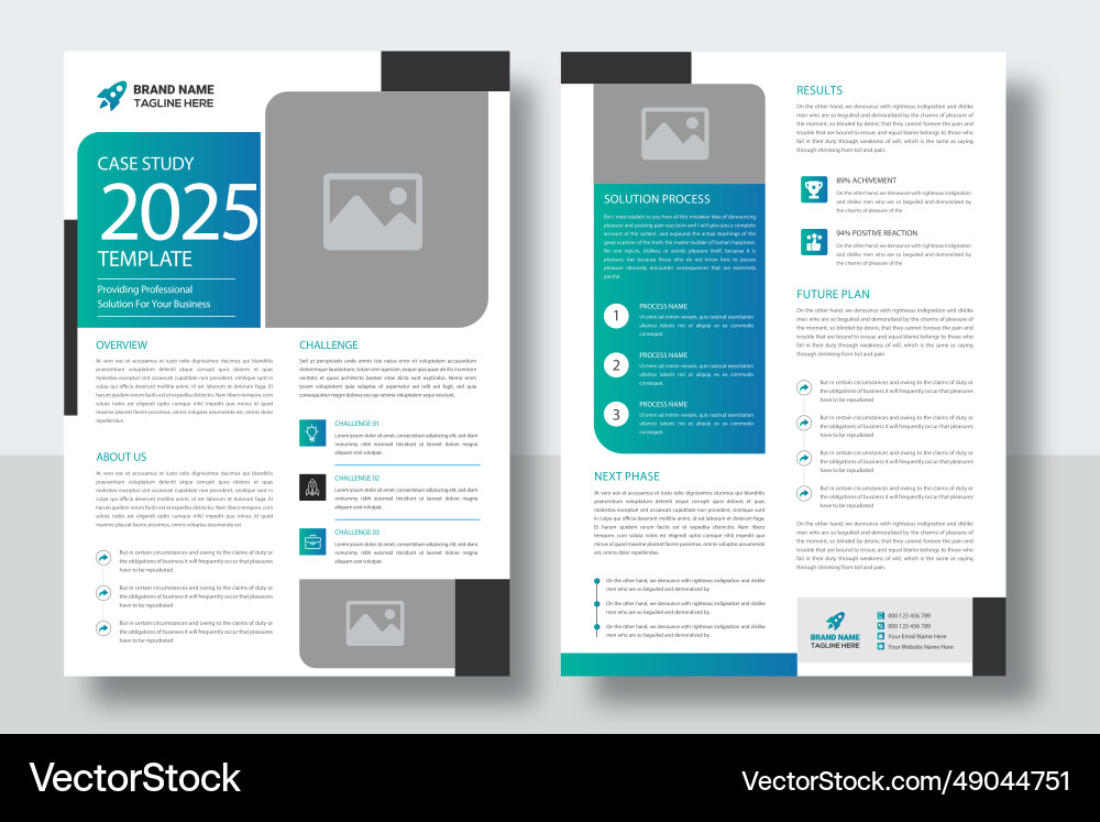 Business case study template image Royalty Free Vector Image