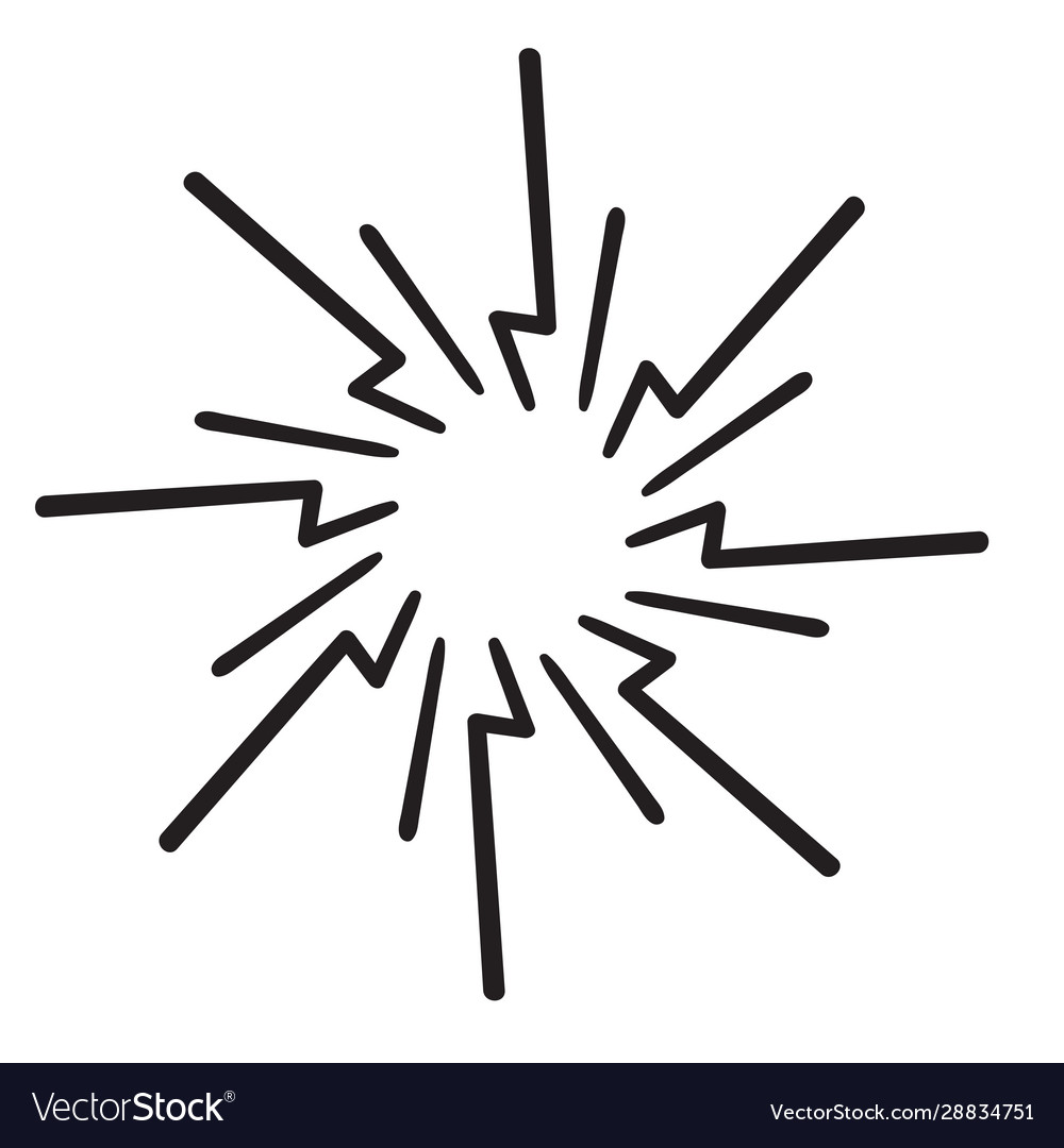 Doodle Design Element Starburst Sparkling Vector Image