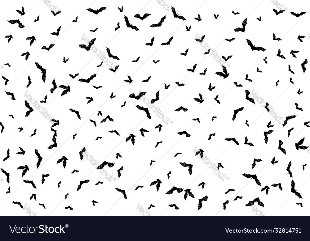 Halloween Flying Bats Silhouette