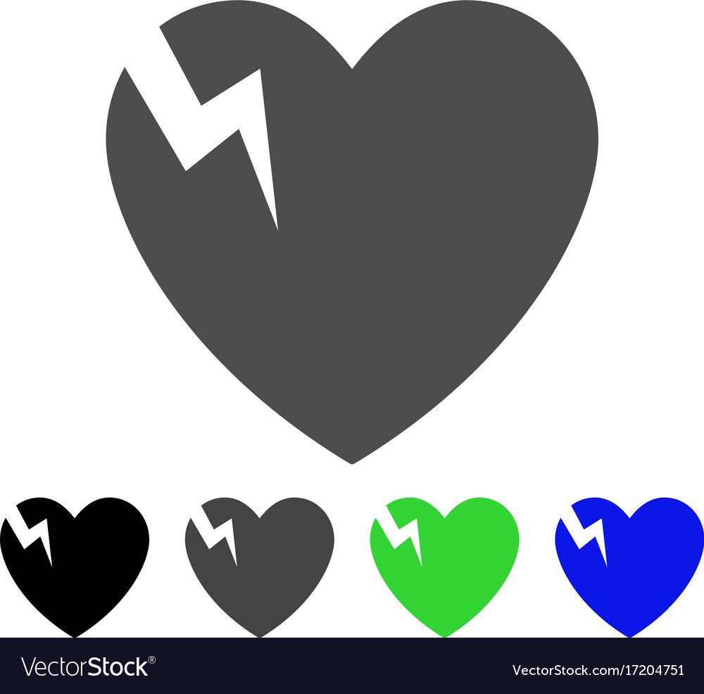 Heart crack icon Royalty Free Vector Image - VectorStock