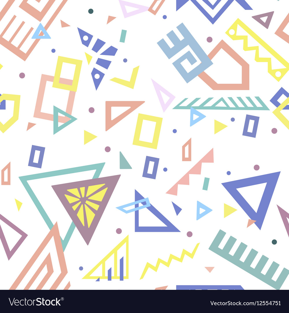 Memphis style seamless pattern