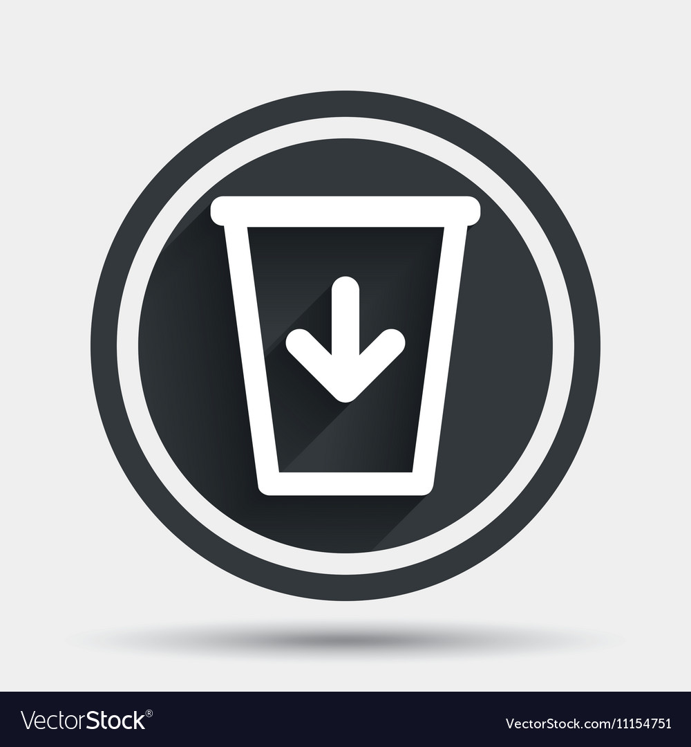 Send to the trash icon recycle bin sign