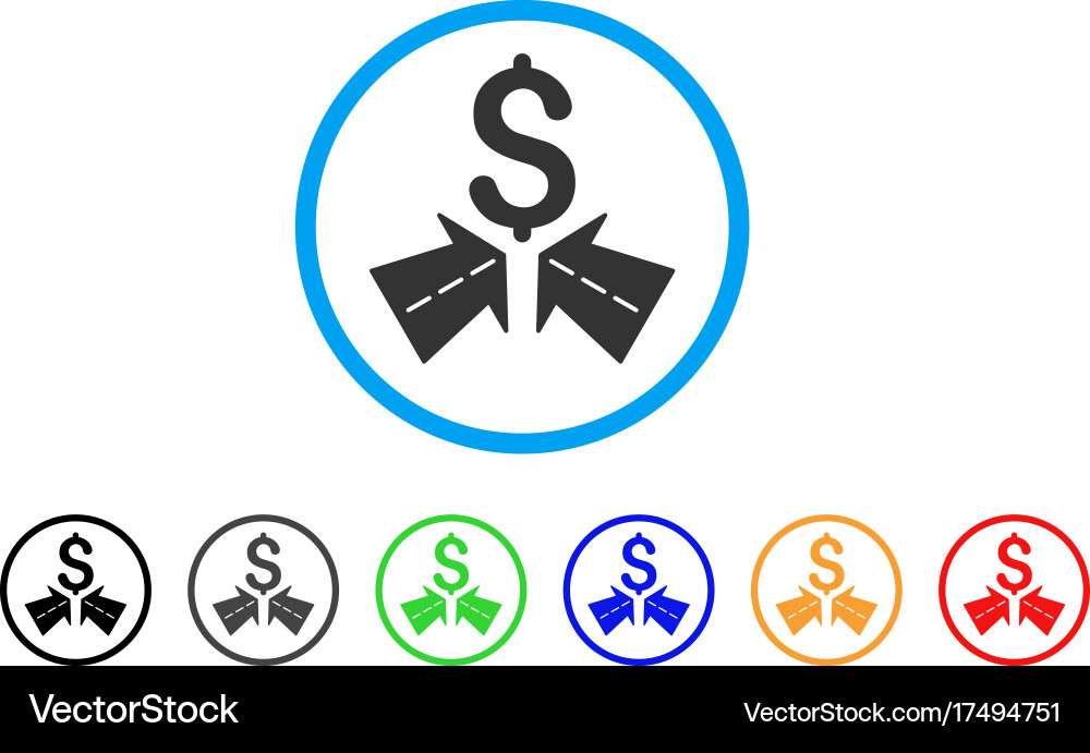 Success roads rounded icon Royalty Free Vector Image