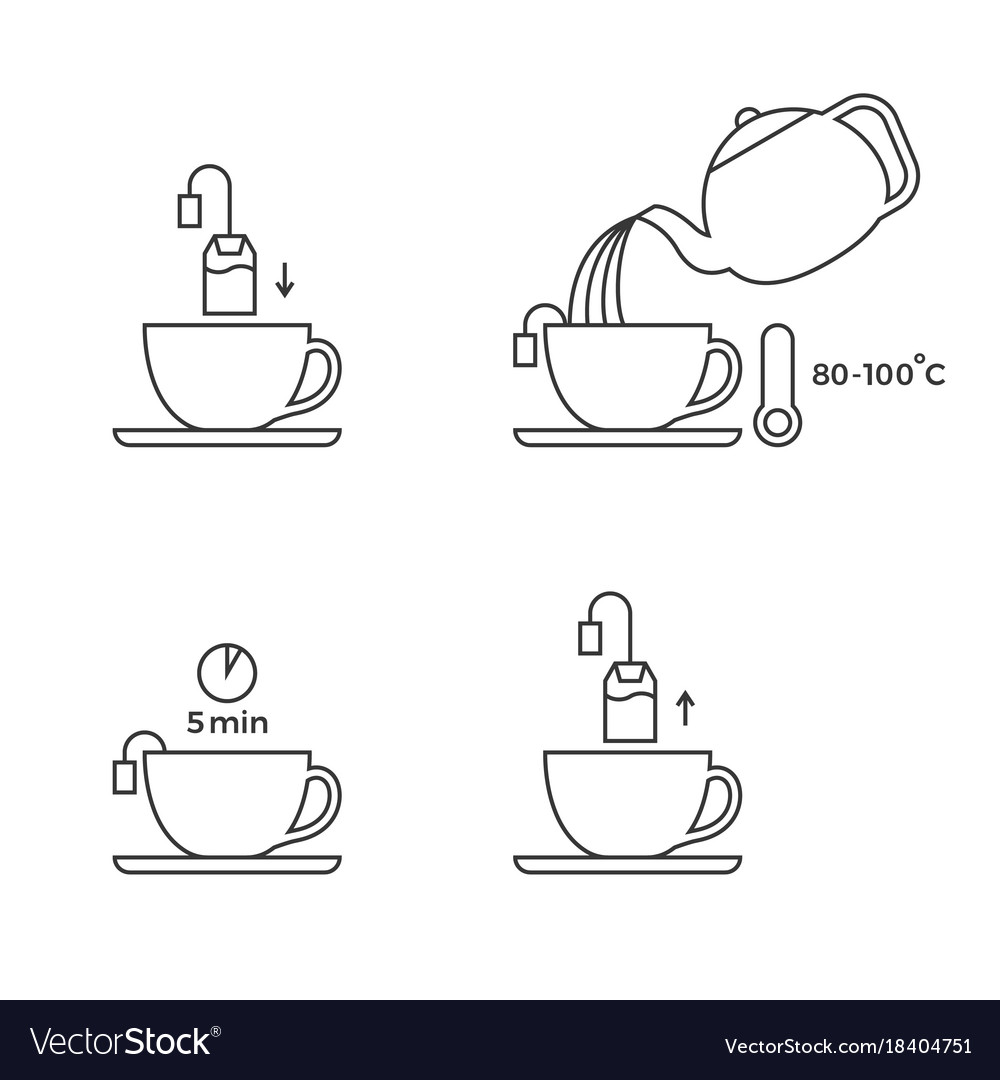 Tea preparation for use in packaging Royalty Free Vector