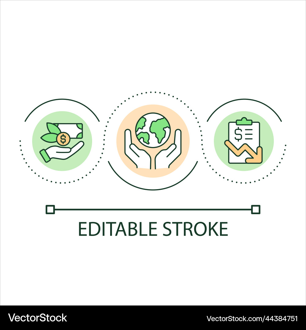 Using ecological energy saving loop concept icon Vector Image