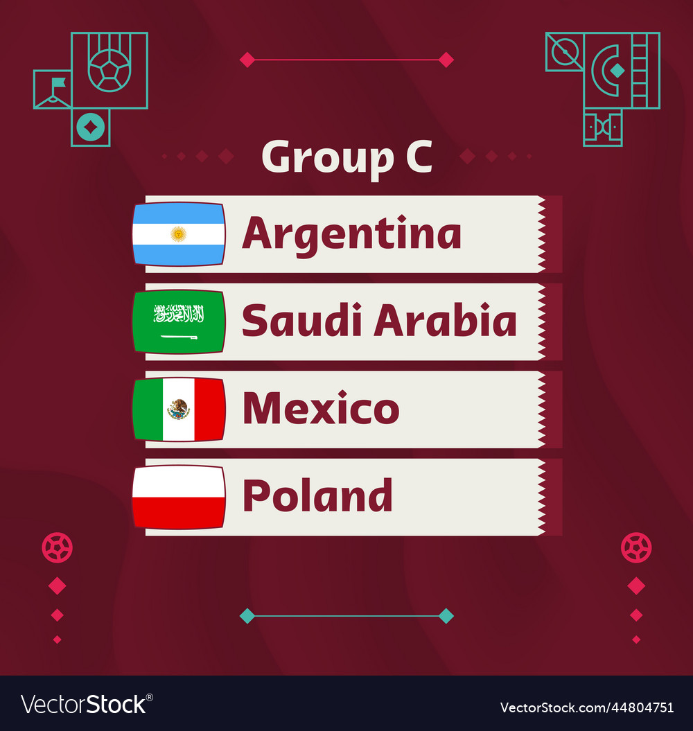 World football 2022 group c flags