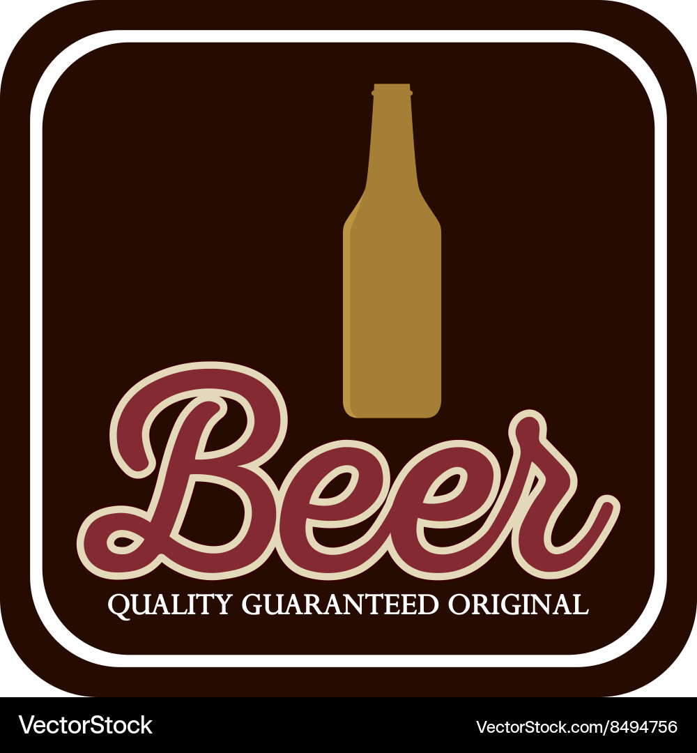 Beer label Royalty Free Vector Image - VectorStock