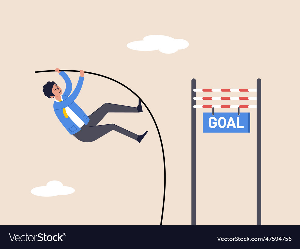 Business goal achievement concept success solving Vector Image