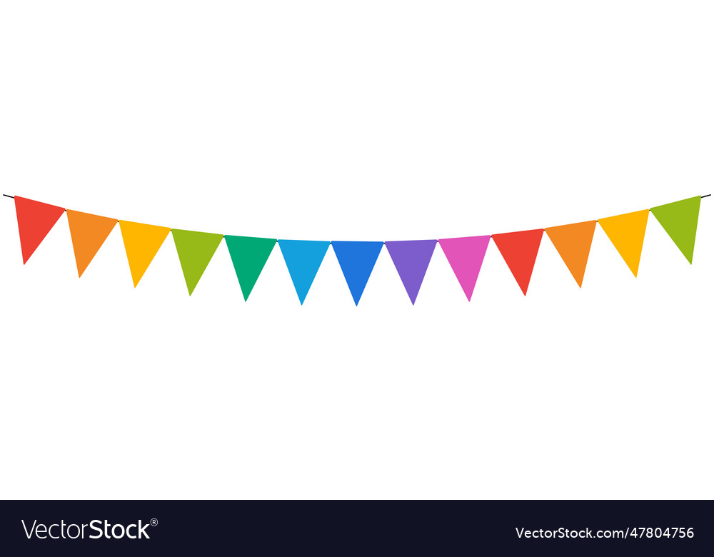 Carnival garland birthday party decoration Vector Image