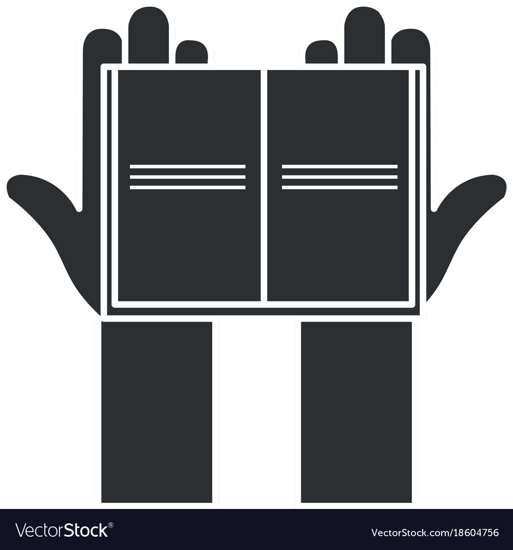 Hands reader with text book