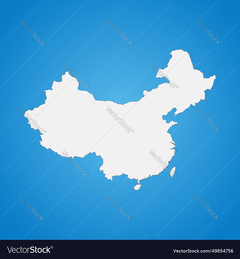 Highly Detailed China Map With Borders Isolated Vector Image Highly Detailed China Map With Borders Isolated Vector Image